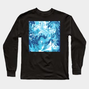 Marmoleado Mar Revuelto Long Sleeve T-Shirt